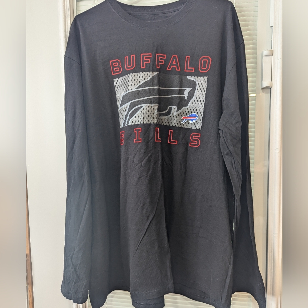 Buffalo Bills Black Long 2XL NFL Team Apparel Tee shirt football